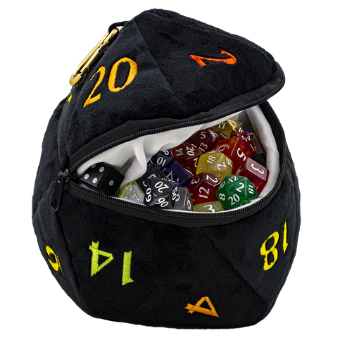 D20 Plush Dice Bag