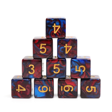 12 piece D6's - Blue Blood