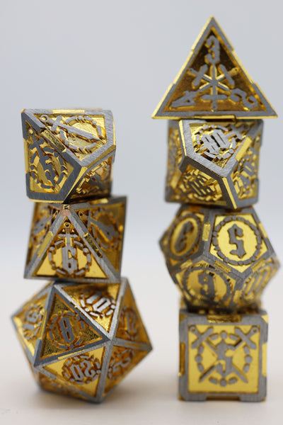 Crossed Swords: King Slayer's Sword - Metal RPG Dice Set