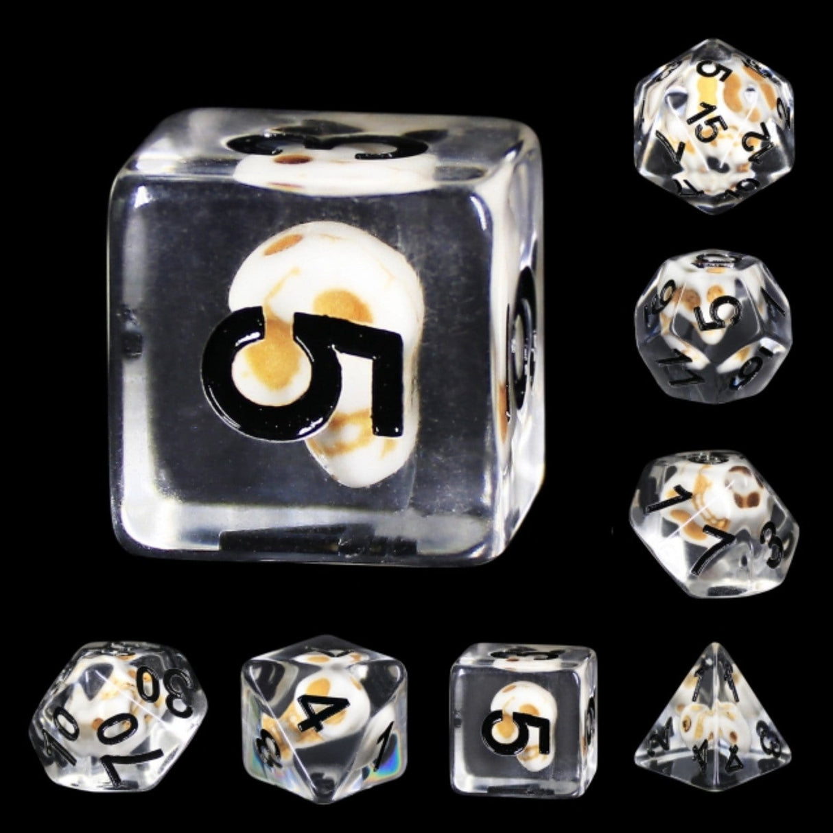 Stone Skull RPG Dice Set