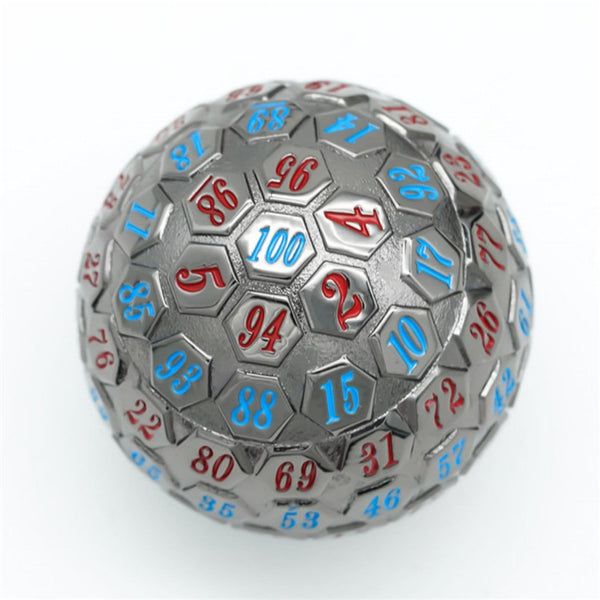 45mm Metal D100 - Black Metal with Red & Blue