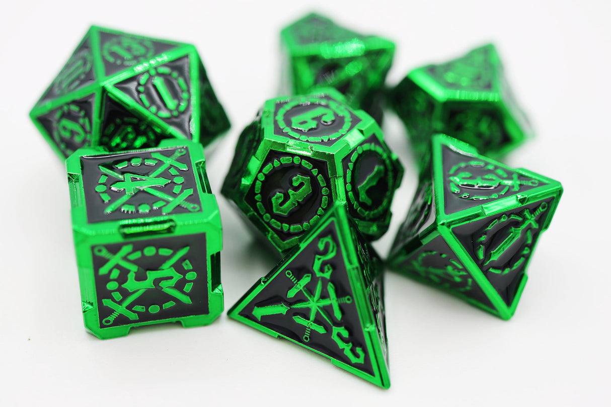 Crossed Swords: Sword of Darkness - Metal RPG Dice Set