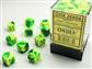 Gemini® 12mm d6 Green-Yellow/silver Dice Block™ (36 dice)