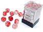 Nebula® 12mm d6 Red/silver Luminary™ Dice Block™ (36 dice)