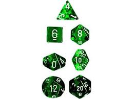 7-Die Set Translucent: Green/White