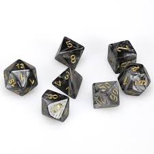 7-Die Set Lustrous: Black/Gold