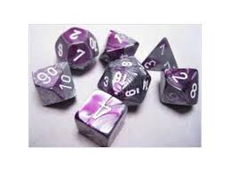 7-Die Set Gemini: Purple-Steel/White