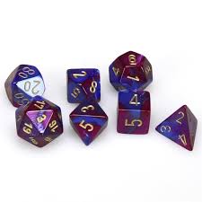 7-Die Set Gemini: Blue-Purple/Gold