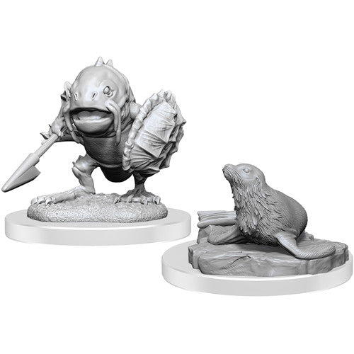 Dungeons & Dragons Nolzur`s Marvelous Unpainted Miniatures: W20 Locathah & Seal